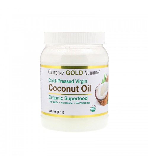 Кокосовое масло California Gold Nutrition Organic Virgin Coconut Oil 1.6l